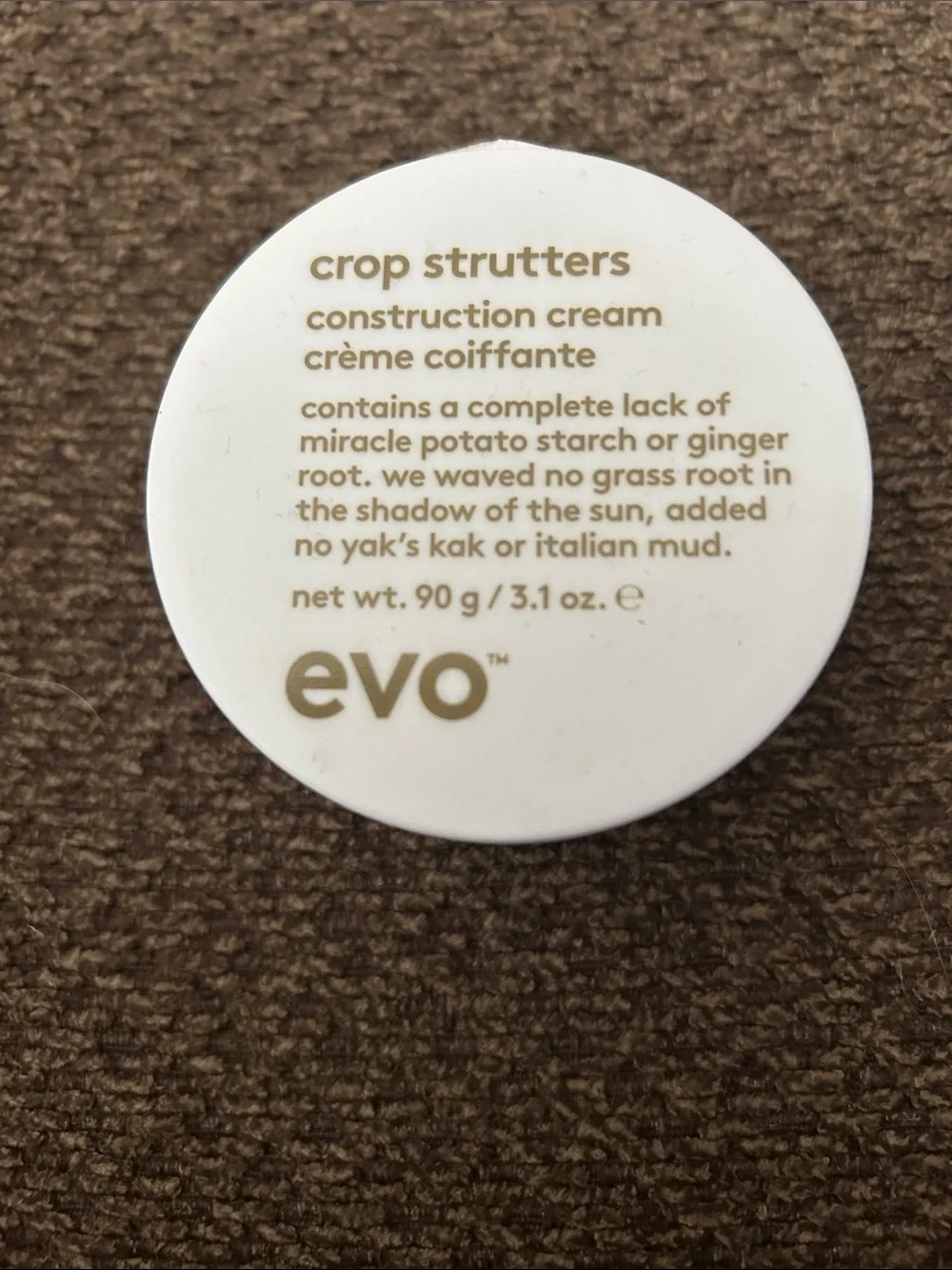 New Evo Crop Strutters Construction Cream 3.1oz.